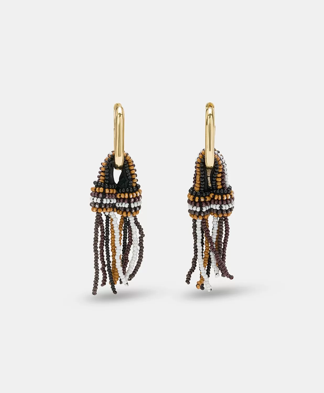 Momoni Bijoux>Boucles D'Oreilles Avec Perles Zimmari - Cacao Multicolore