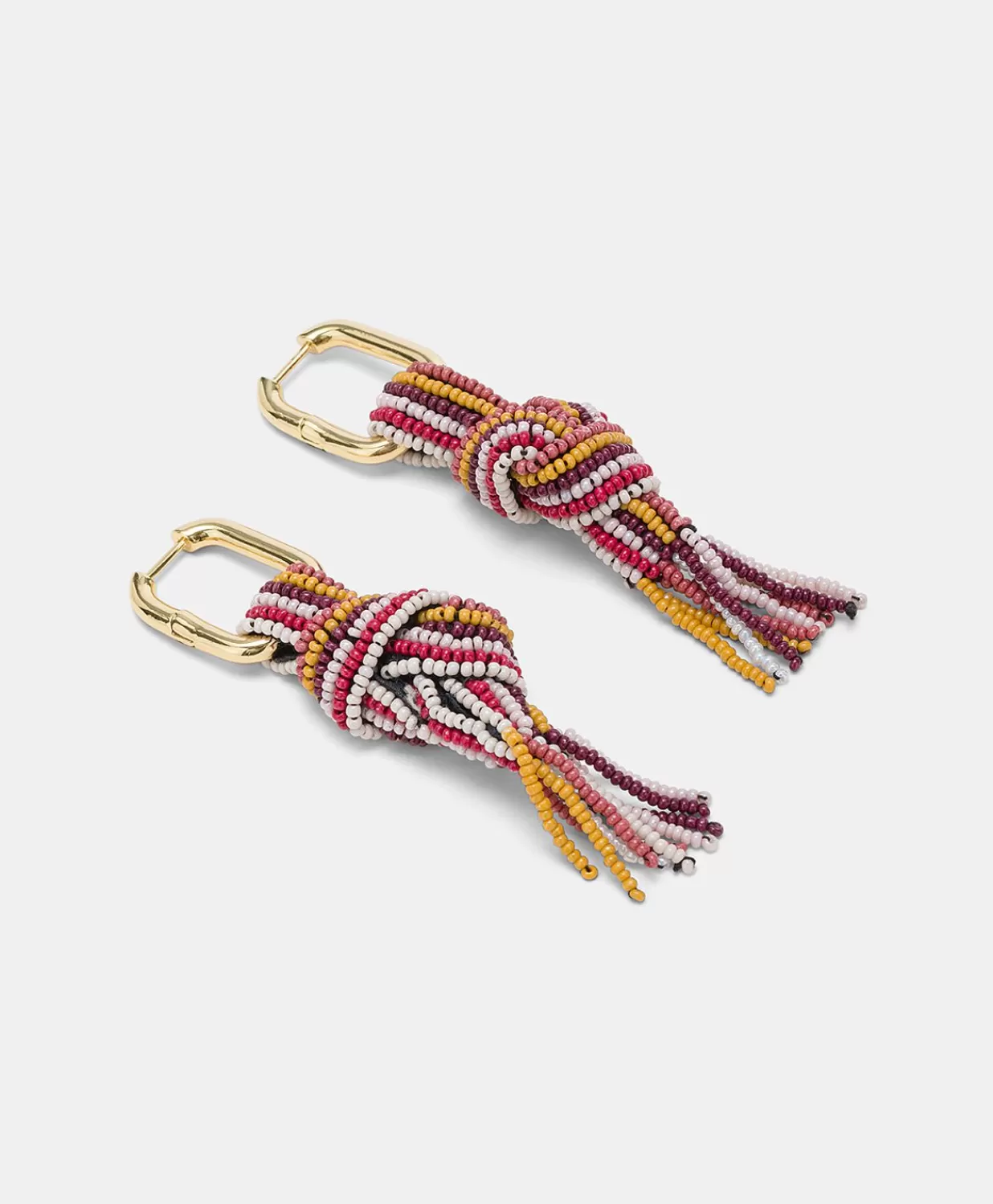 Momoni Bijoux>Boucles D'Oreilles Nodu Avec Perles - Brule/Multicolore