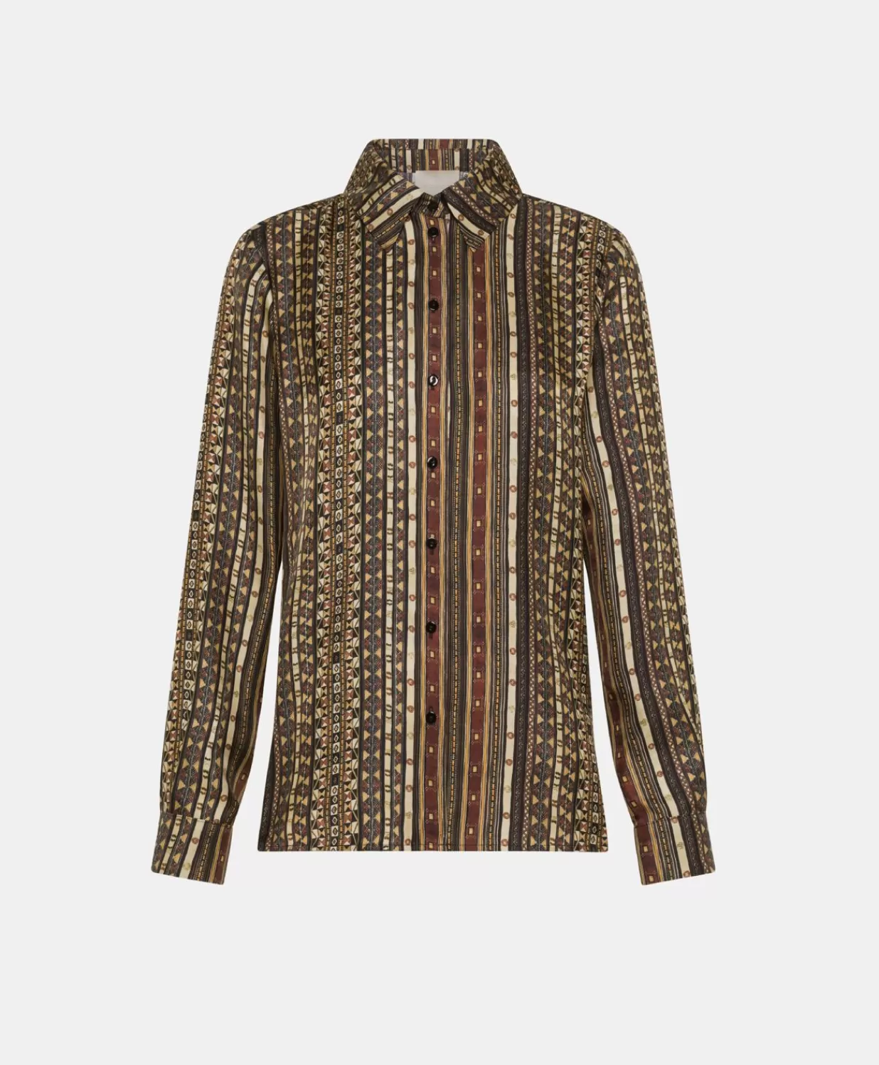 Momoni Chemisiers Et Chemises>Chemise Arles En Twill De Soie - Noir Multicolore