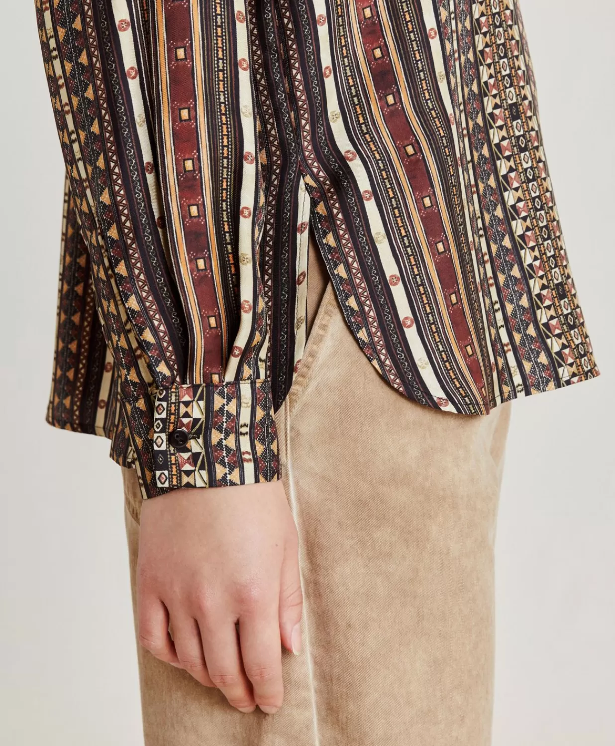 Momoni Chemisiers Et Chemises>Chemise Arles En Twill De Soie - Noir Multicolore