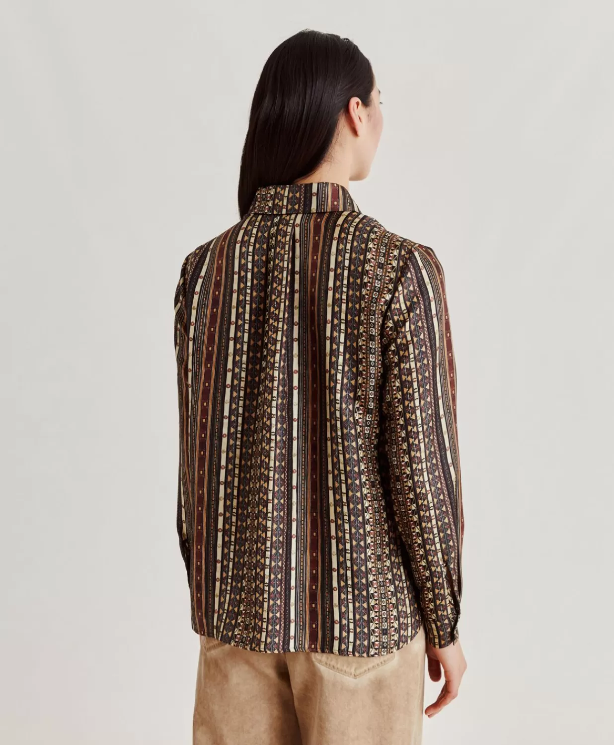 Momoni Chemisiers Et Chemises>Chemise Arles En Twill De Soie - Noir Multicolore