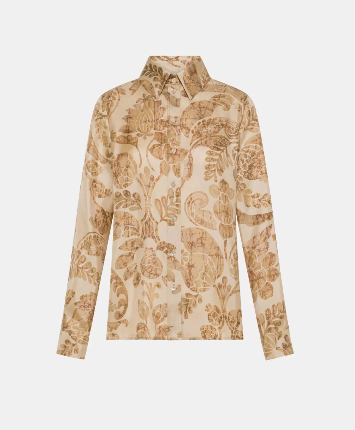 Momoni Chemisiers Et Chemises>Chemise Arles En Twill De Soie - Poudre Multicolore