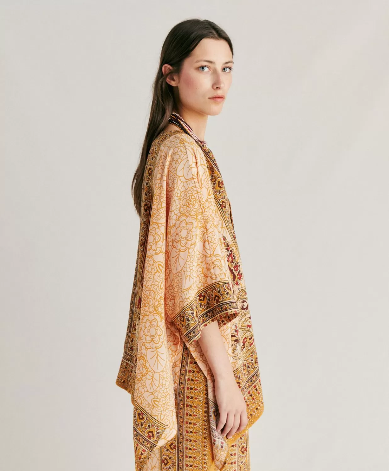 Momoni Chemisiers Et Chemises>Chemise Ray Crepe De Chine - Brule/Multicolore