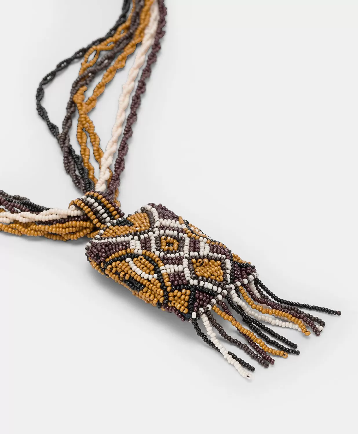 Momoni Bijoux>Collier Vidrier Avec Perles - Cacao Multicolore