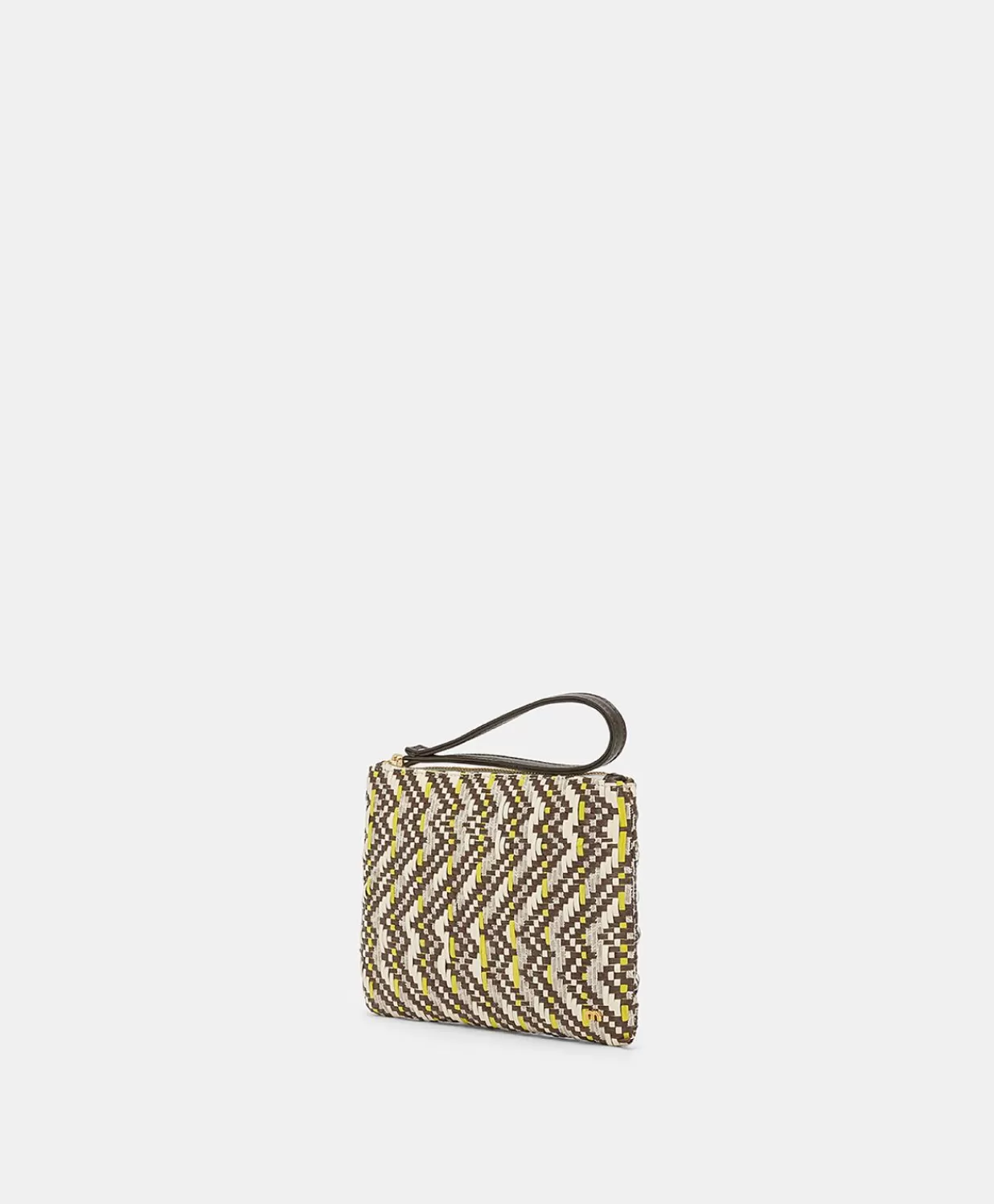 Momoni Sacs Et Pochettes>Fragua Pochette Avec Tissage - Marron / Multicolore