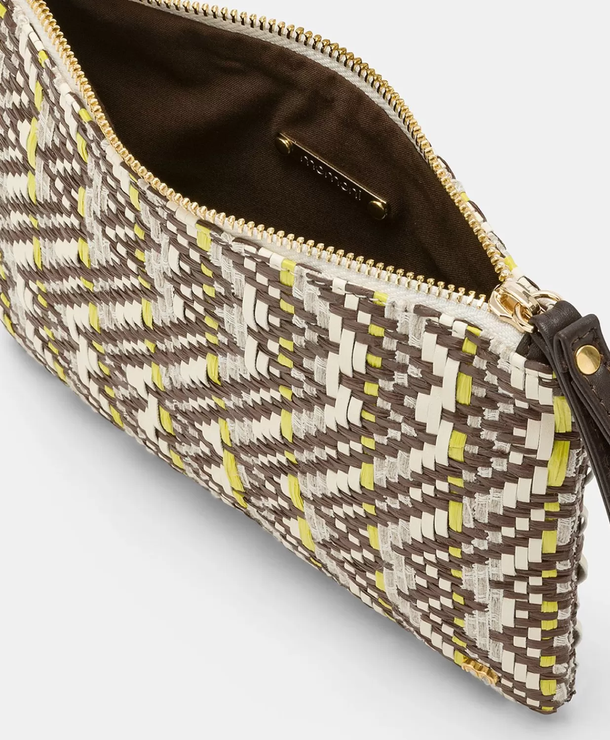 Momoni Sacs Et Pochettes>Fragua Pochette Avec Tissage - Marron / Multicolore