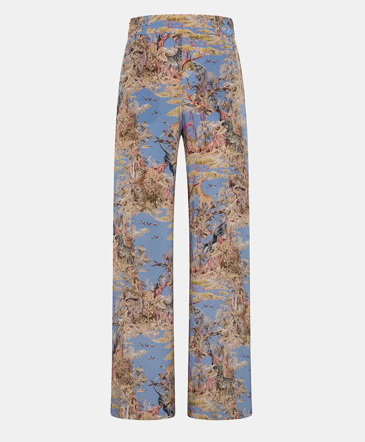 Momoni Pantalons Et Shorts>Pantalon En Crepe De Chine Baccarat - Multicolore Ceruleen