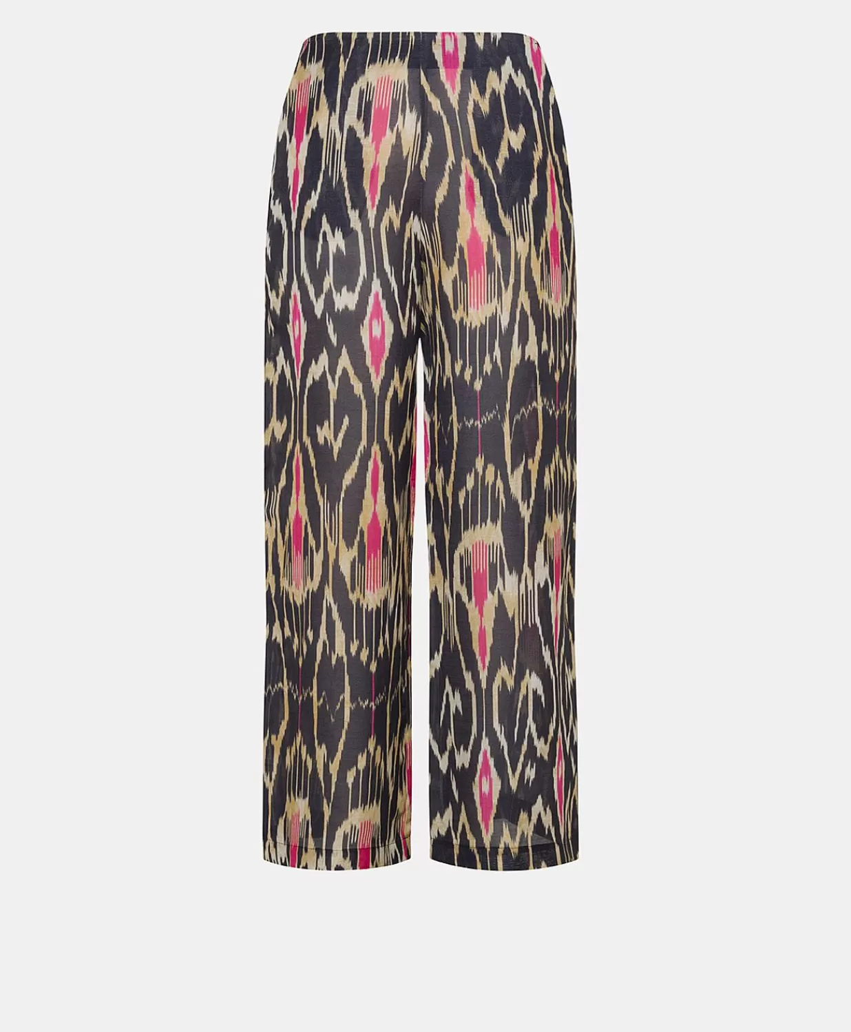 Momoni Pantalons Et Shorts>Pantalon Ginepro En Lin Viscose - Bleu Multicolore