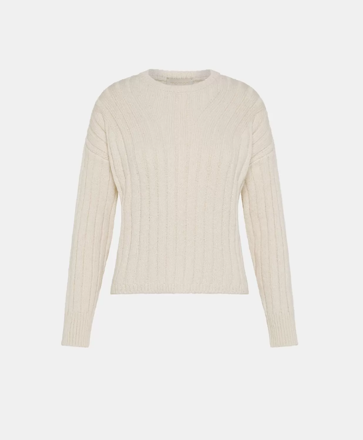 Momoni Tricots>Pull Maille Mixte Baumette - Creme