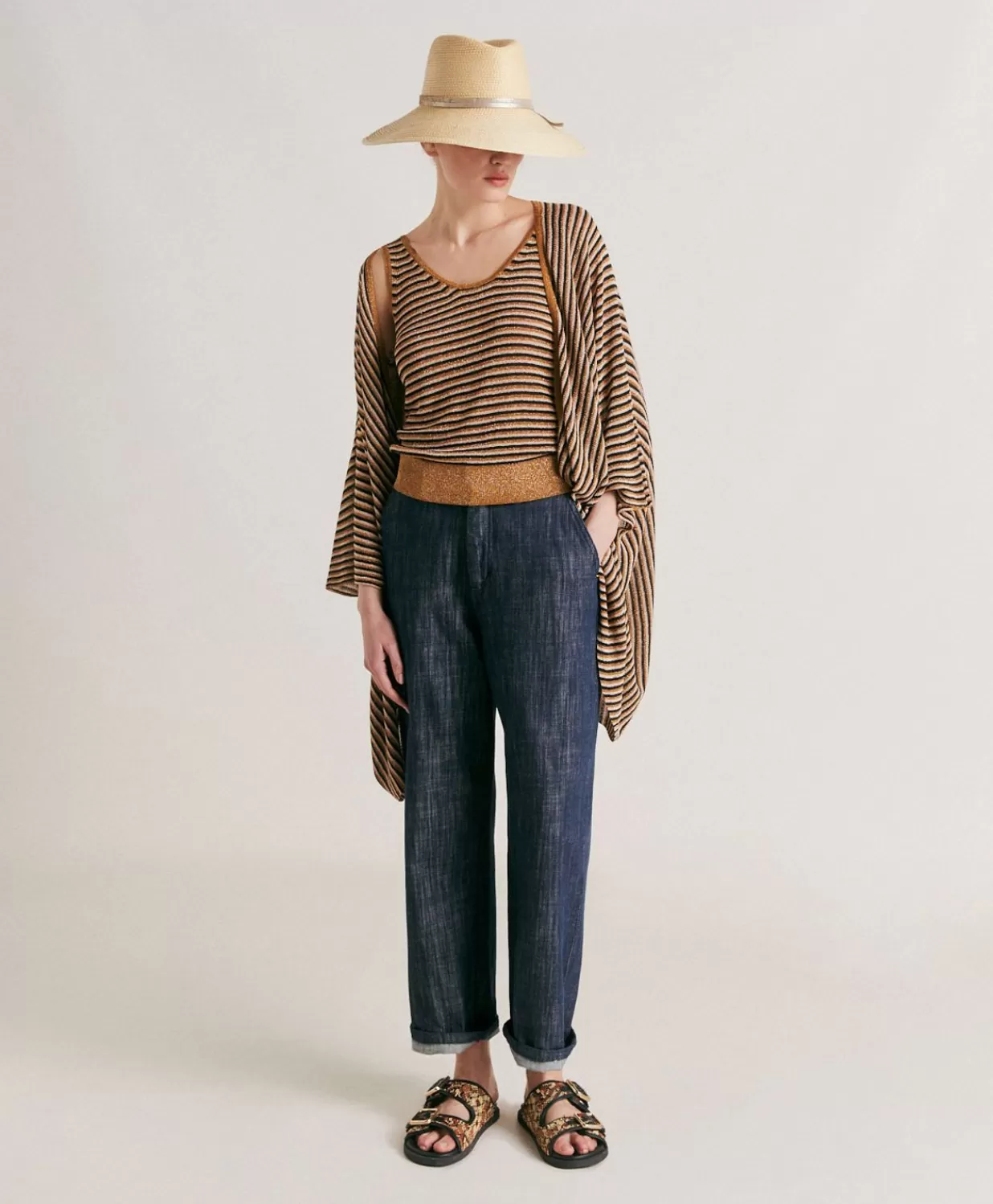 Momoni Tricots>Pull Raye Nacre Liccia - Multicolore