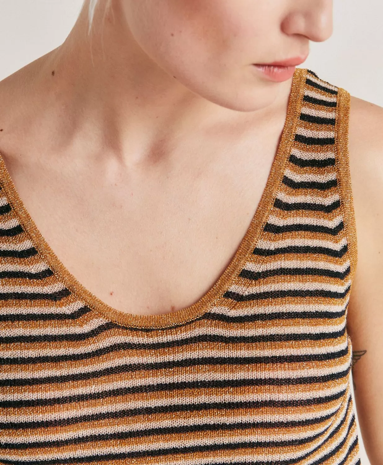 Momoni Tricots>Pull Raye Nacre Liccia - Multicolore