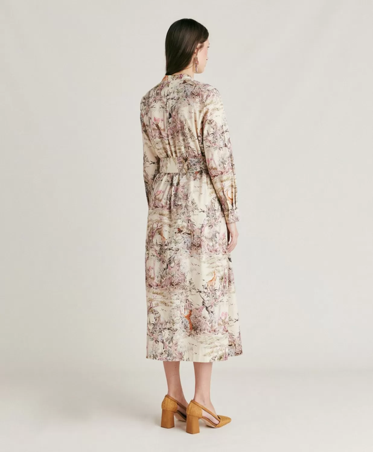Momoni Vêtements>Robe En Popeline Lorina - Multicolore Creme