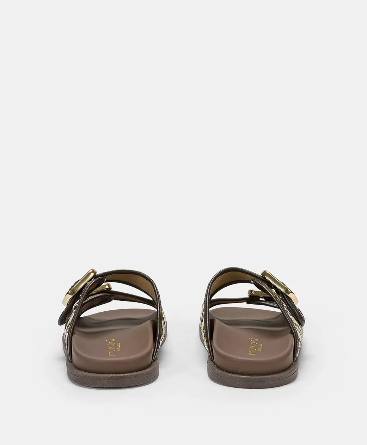 Momoni Chaussures>Sandales Chamorro Avec Tissage - Marron / Multicolore