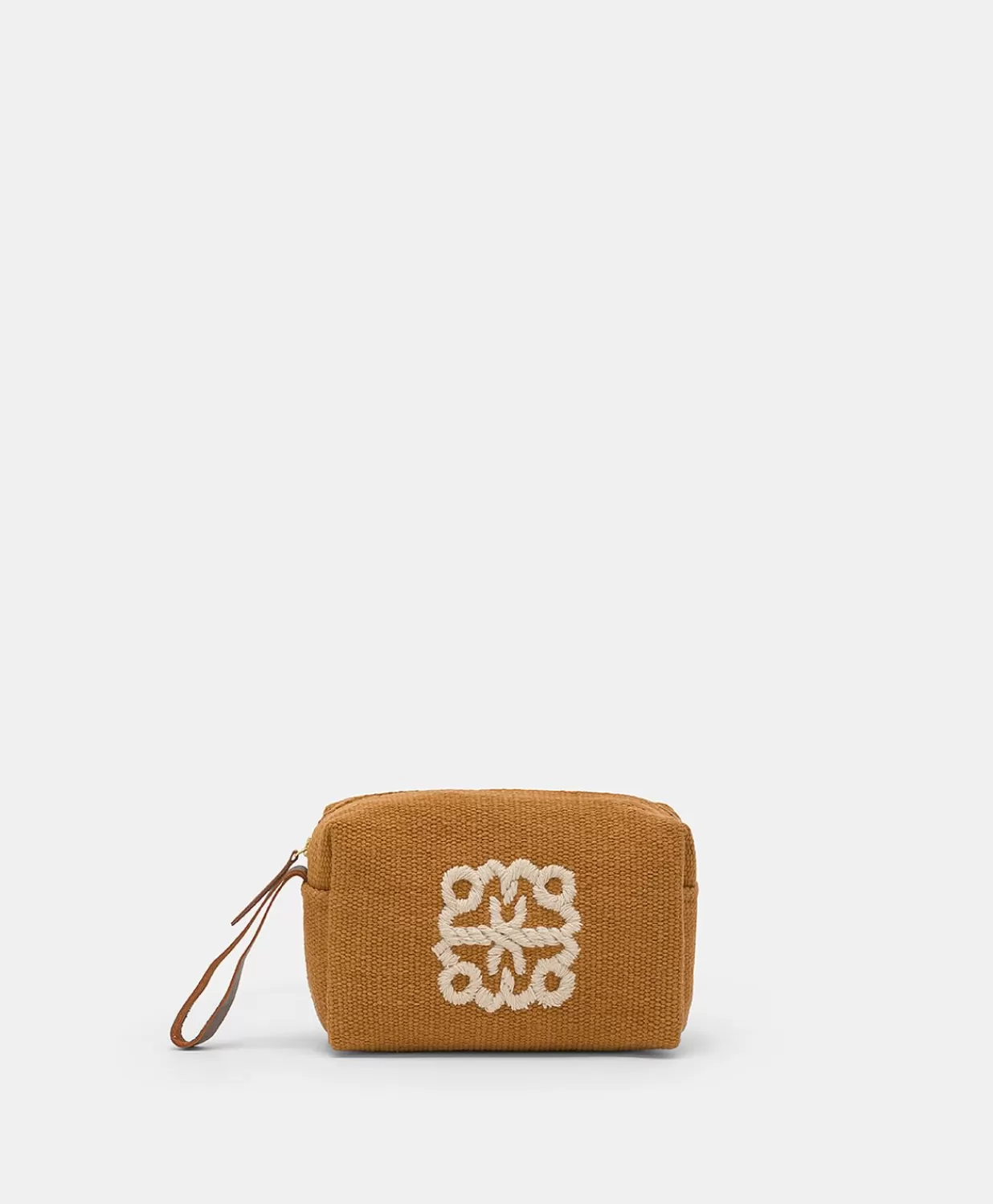 Momoni Sacs Et Pochettes>Trousse Maquillage Pira En Toile Avec Broderie - Brandy