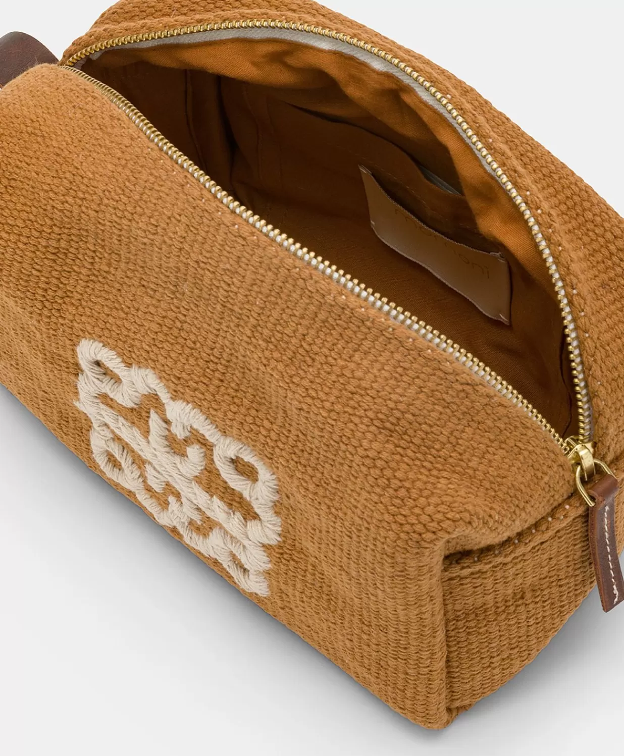 Momoni Sacs Et Pochettes>Trousse Maquillage Pira En Toile Avec Broderie - Brandy