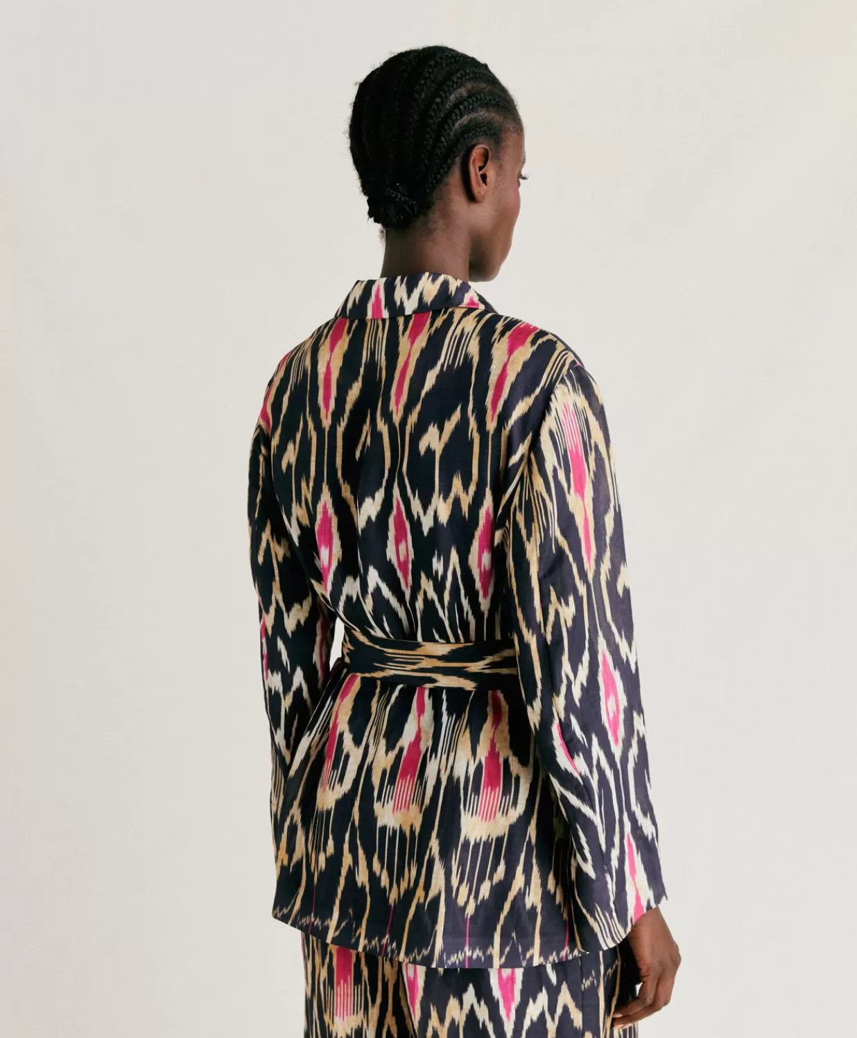 Momoni Costumes Et Costumes>Veste Cristal En Lin Viscose - Bleu Multicolore